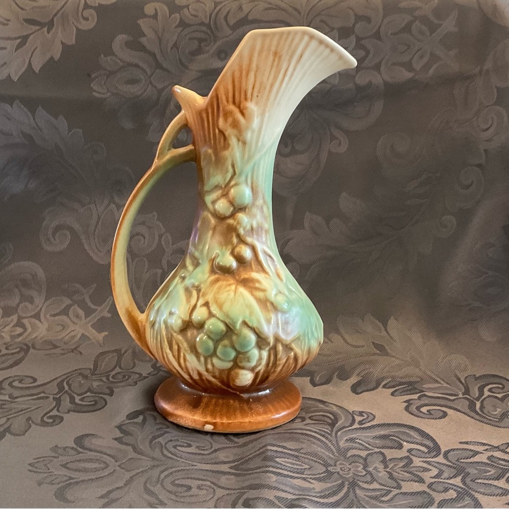 McCoy Pottery Pitcher with Grape Motif